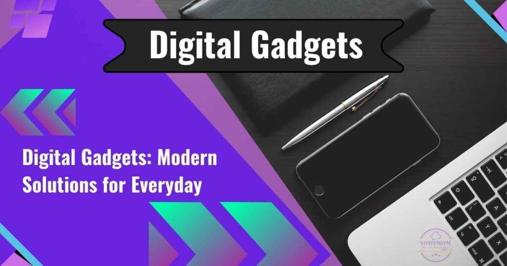 A collection of modern digital gadgets including smart home devices, tech wearables, and outdoor gadgets.