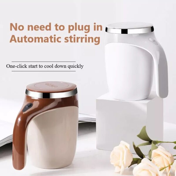 Rechargeable Model Automatic Stirring Cup Coffee Cup High Value Electric Stirring Cup Lazy Milkshake Rotating Magnetic Water Cup - Image 2