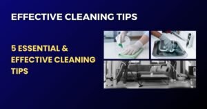 Clean and organized living room showcasing the results of Effective Cleaning Tips.